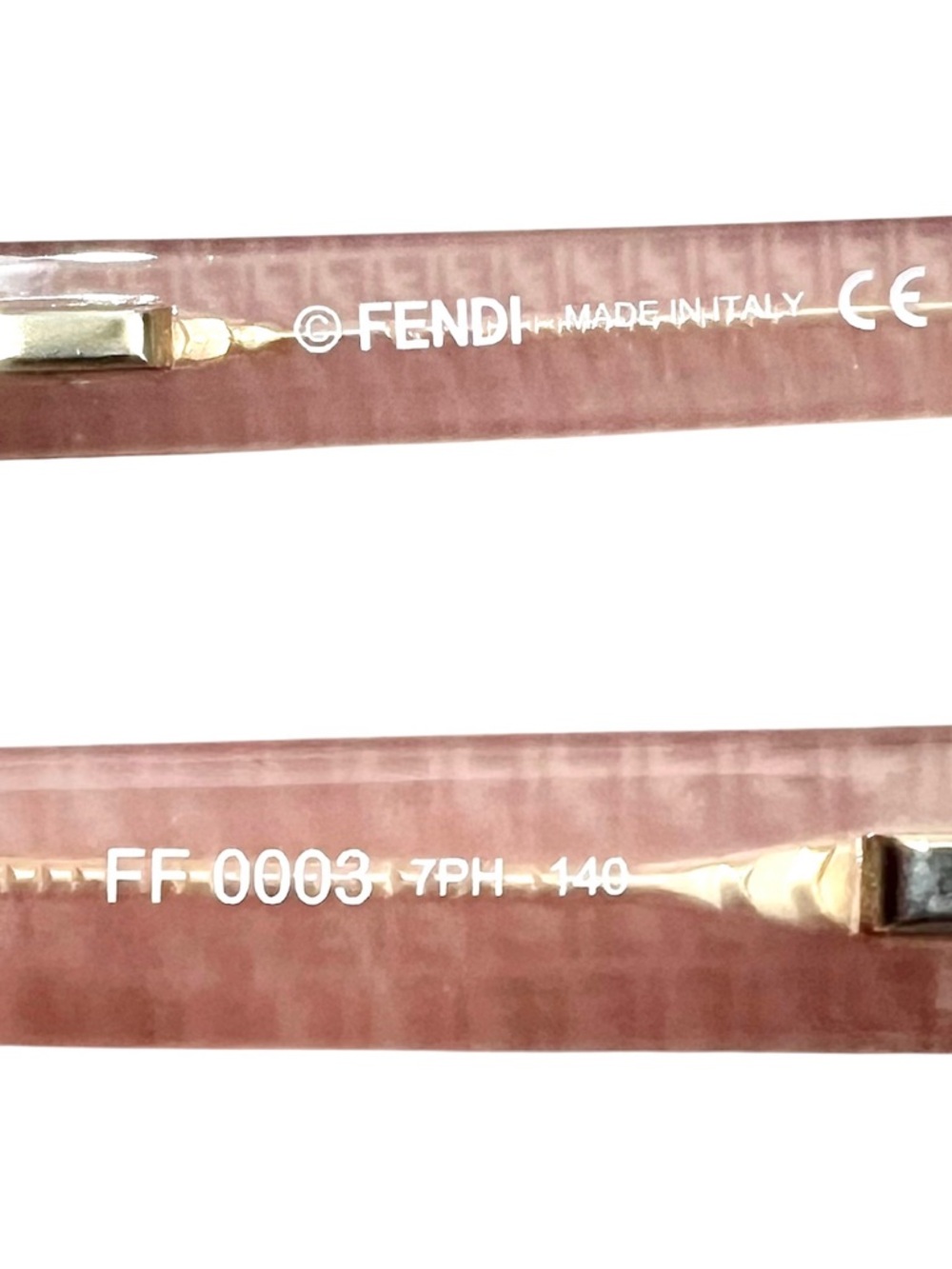 Fendi FF Monogram Prescription Rectangle Cat Eye Glasses Frames FF0003 7PH ITALY - Picture 10 of 16